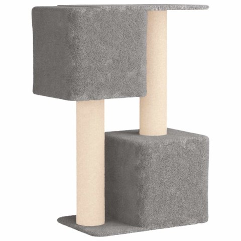 DREWNO DLA KOTÓW Z DRAPAKAMI SISALOWYMI JASNOSZARY 114CM