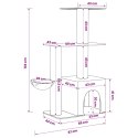 DREWNO DLA KOTÓW Z DRAPAKAMI SISALOWYMI JASNOSZARY 133CM