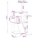DREWNO DLA KOTÓW Z DRAPAKAMI SISALOWYMI JASNOSZARY 173CM