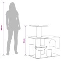 DREWNO DLA KOTÓW Z DRAPAKAMI SISALOWYMI JASNOSZARY 96CM