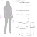 DREWNO DLA KOTÓW Z DRAPAKAMI SISALOWYMI KREMOWY 161CM