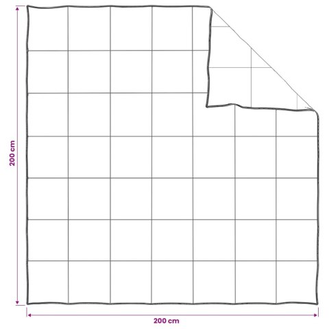 VidaXL Kołdra zimowa Beżowy 200 x 200 cm 100% Naturalny Kapok
