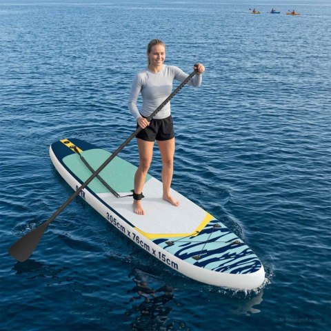 VidaXL Nadmuchiwany Paddle Board APEX 305 x 76 x 15 cm niebieski dla