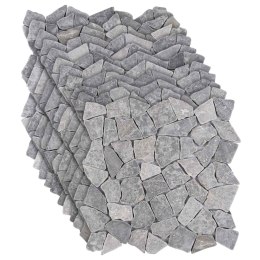 PŁYTKI MOZAIKOWE JASNOSZARY 30X30CM MARMUR
