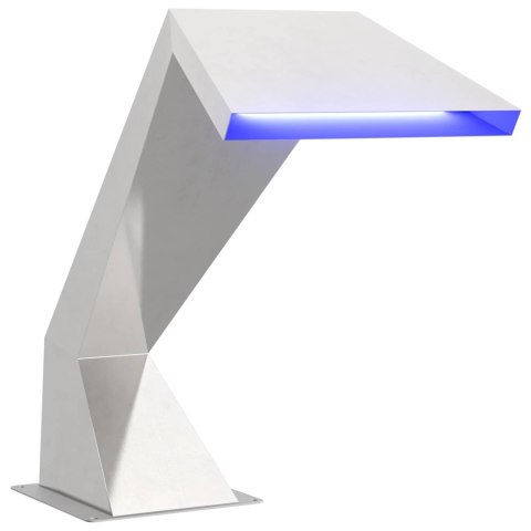 VidaXL Wodospad Basenowy Stal nierdzewna 63,5 x 29 x 51 cm srebrny