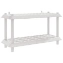 VidaXL Jednostka regałowa 2 poziomów 100 x 40 x 55,5 cm PP Biały