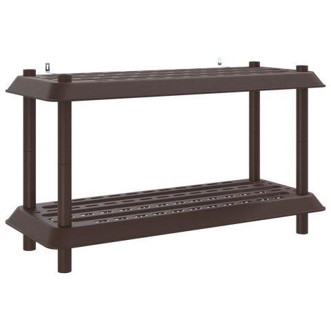 VidaXL Jednostka regałowa 2 poziomów 100 x 40 x 55,5 cm PP brązowy