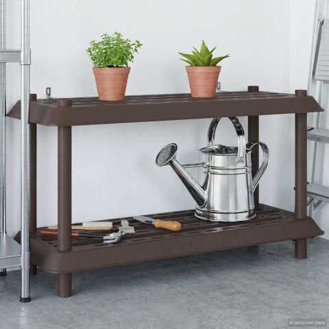 VidaXL Jednostka regałowa 2 poziomów 100 x 40 x 55,5 cm PP brązowy