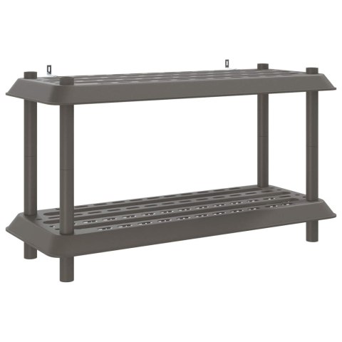 VidaXL Jednostka regałowa 2 poziomów 100 x 40 x 55,5 cm PP jasnoszary