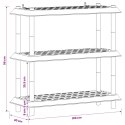 VidaXL Jednostka regałowa 3 poziomów 100 x 40 x 96 cm PP antracytowy