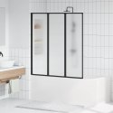 PARAWAN PRYSZNICOWY CZARNY 132X2X140CM ALUMINIUM I PP