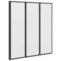 PARAWAN PRYSZNICOWY CZARNY 132X2X140CM ALUMINIUM I PP