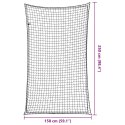 VidaXL Siatka na przyczepę, z elastyczną linką, czarna, 2,5x1,5 m, PP