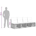 SOFA 4-OSOBOWA 4 PCS 4-LICZBA MIEJSC BEŻOWY POLIRATTAN