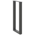 NOGI DO STOŁU KONSOLOWEGO W KSZTAŁCIE LITERY U 2 SZT. ANTRACYT 38X(72-73)CM STAL