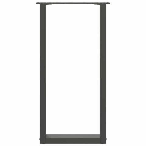 NOGI DO STOŁU KONSOLOWEGO W KSZTAŁCIE LITERY U 2 SZT. ANTRACYT 38X(72-73)CM STAL