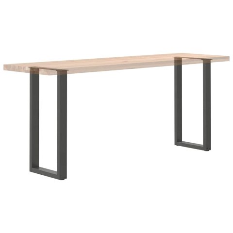 NOGI DO STOŁU KONSOLOWEGO W KSZTAŁCIE LITERY U 2 SZT. ANTRACYT 38X(72-73)CM STAL