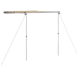 ZADASZENIE DO KAMPERA 180X200CM BEŻOWE DASZEK PRZECIWSŁONECZNY ALUMINIOWY