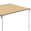 ZADASZENIE DO KAMPERA 180X200CM BEŻOWE DASZEK PRZECIWSŁONECZNY ALUMINIOWY