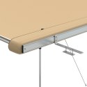 ZADASZENIE DO KAMPERA 180X200CM BEŻOWE DASZEK PRZECIWSŁONECZNY ALUMINIOWY