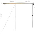 ZADASZENIE DO KAMPERA 180X200CM BEŻOWE DASZEK PRZECIWSŁONECZNY ALUMINIOWY