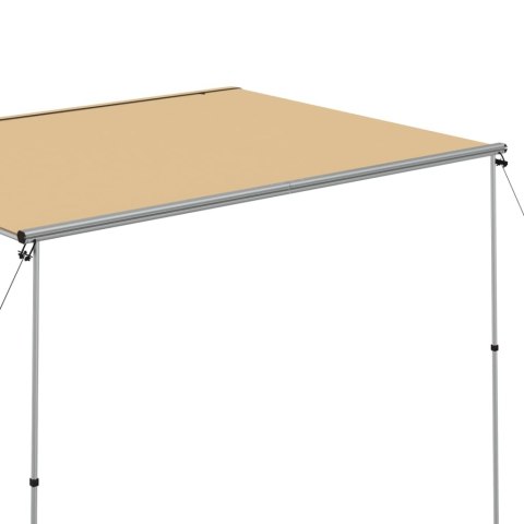 ZADASZENIE DO KAMPERA 300X250CM BEŻOWY DASZEK PRZECIWSŁONECZNY ALUMINIOWY