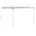 ZADASZENIE DO KAMPERA 300X250CM BEŻOWY DASZEK PRZECIWSŁONECZNY ALUMINIOWY