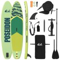 DESKA SUP Z SIEDZISKIEM 2-W-1 POSEIDON 335X76X15CM ZIELONY