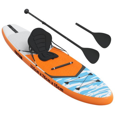 VidaXL Deska SUP z siedziskiem 2-w-1 TRITON 335 x 76 x 15 cm niebieski
