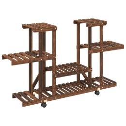 KWIETNIK NA KÓŁKACH 110X25X78CM LITE DREWNO JODŁOWE