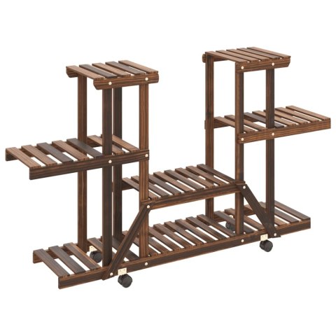 KWIETNIK NA KÓŁKACH 110X25X78CM LITE DREWNO JODŁOWE