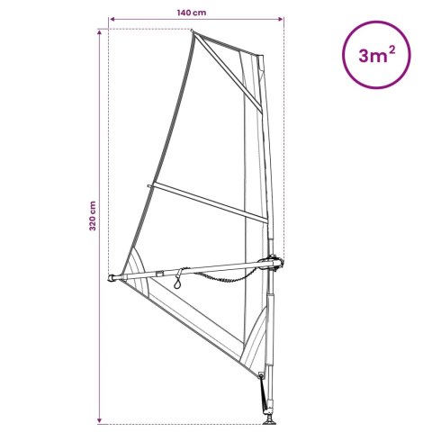 NADMUCHIWANY DESKA SUP Z ŻAGLEM APEX 330X76X15CM NIEBIESKI