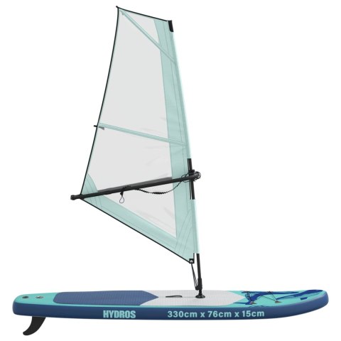 NADMUCHIWANY DESKA SUP Z ŻAGLEM HYDROS 330X76X15CM DLA
