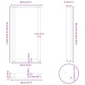 NOGI DO STOŁU BAROWEGO W KSZTAŁCIE LITERY U 2 SZT. BIAŁE 40X(90-91)CM STAL