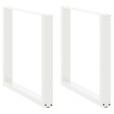 NOGI DO STOŁU JADALNEGO W KSZTAŁCIE LITERY U 2 SZT. BIAŁE 80X(72-73)CM STAL