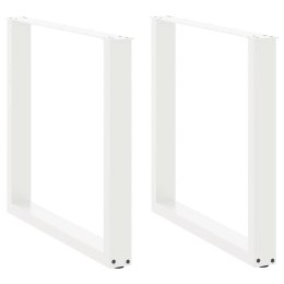 NOGI DO STOŁU JADALNEGO W KSZTAŁCIE LITERY U 2 SZT. BIAŁE 80X(72-73)CM STAL