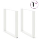 NOGI DO STOŁU JADALNEGO W KSZTAŁCIE LITERY U 2 SZT. BIAŁE 80X(72-73)CM STAL