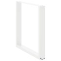 NOGI DO STOŁU JADALNEGO W KSZTAŁCIE LITERY U 2 SZT. BIAŁE 80X(72-73)CM STAL