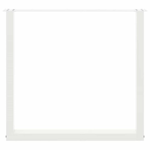 NOGI DO STOŁU JADALNEGO W KSZTAŁCIE LITERY U 2 SZT. BIAŁE 80X(72-73)CM STAL