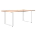 NOGI DO STOŁU JADALNEGO W KSZTAŁCIE LITERY U 2 SZT. BIAŁE 80X(72-73)CM STAL
