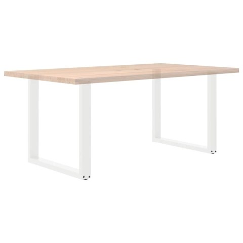 NOGI DO STOŁU JADALNEGO W KSZTAŁCIE LITERY U 2 SZT. BIAŁE 80X(72-73)CM STAL