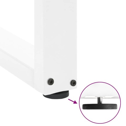 NOGI DO STOŁU JADALNEGO W KSZTAŁCIE LITERY U 2 SZT. BIAŁE 80X(72-73)CM STAL