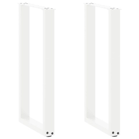 NOGI DO STOŁU KONSOLOWEGO W KSZTAŁCIE LITERY U 2 SZT. BIAŁE 38X(72-73)CM STAL