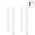 NOGI DO STOŁU KONSOLOWEGO W KSZTAŁCIE LITERY U 2 SZT. BIAŁE 38X(72-73)CM STAL