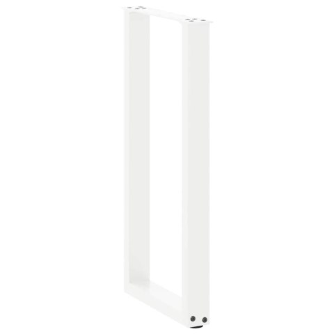 NOGI DO STOŁU KONSOLOWEGO W KSZTAŁCIE LITERY U 2 SZT. BIAŁE 38X(72-73)CM STAL