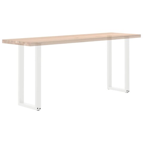 NOGI DO STOŁU KONSOLOWEGO W KSZTAŁCIE LITERY U 2 SZT. BIAŁE 38X(72-73)CM STAL