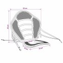 VidaXL Siedzisko do paddle board 52 x 31 x 45 cm Lyocell Czarny