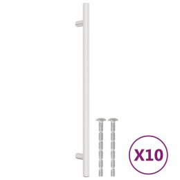 UCHWYTY DO SZAFEK 10 SZT. SREBRNE 224 MM STAL NIERDZEWNA