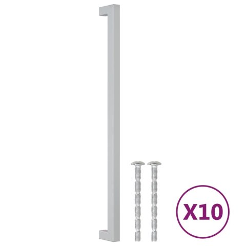 UCHWYTY DO SZAFEK 10 SZT. SREBRNE 320 MM STAL NIERDZEWNA