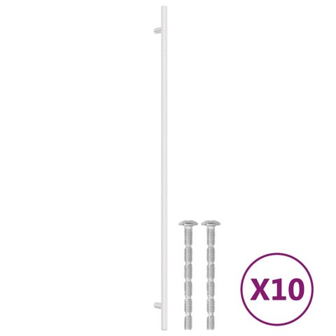 UCHWYTY DO SZAFEK 10 SZT. SREBRNE 480 MM STAL NIERDZEWNA